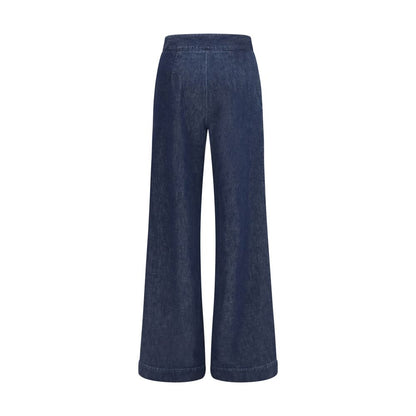 SA SU PHI Blue Cotton Flared Jeans