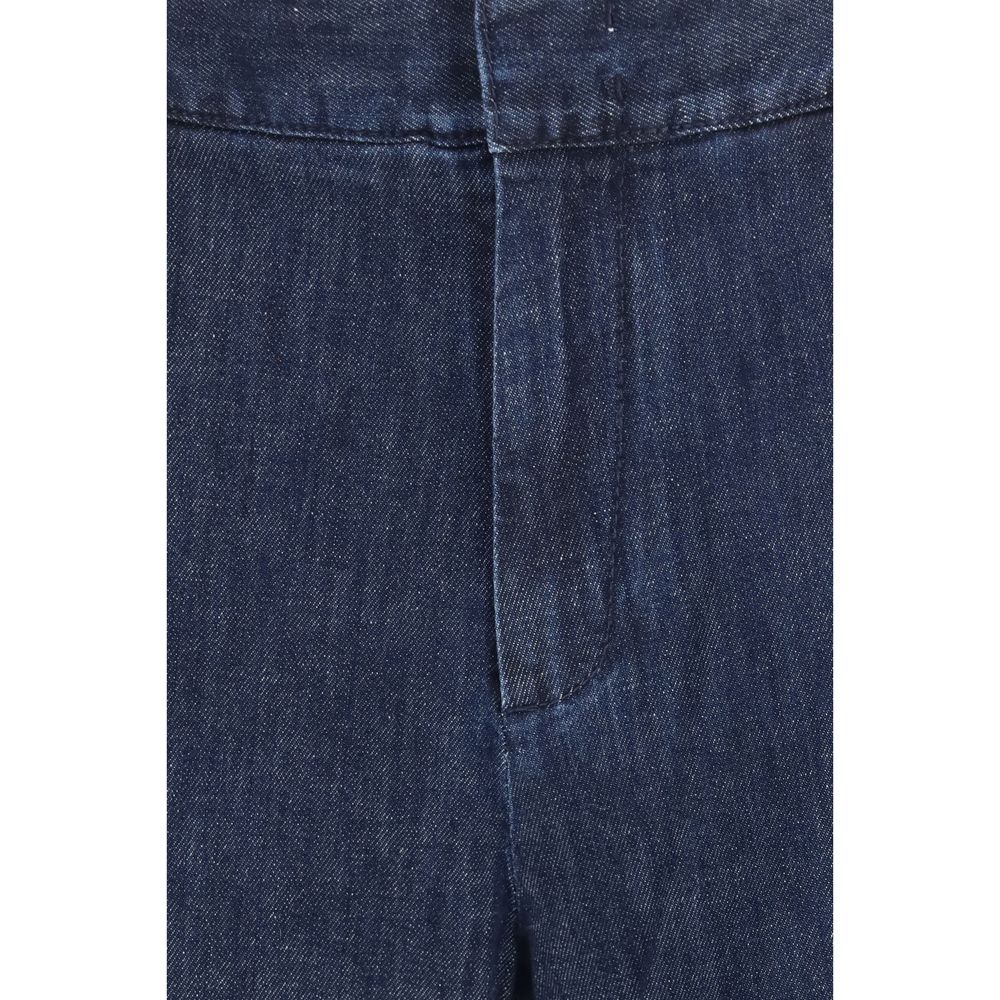 SA SU PHI Blue Cotton Flared Jeans