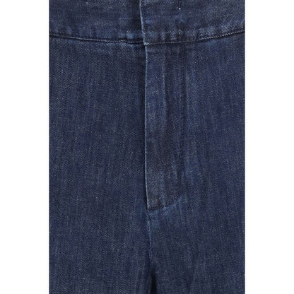 SA SU PHI Blue Cotton Flared Jeans