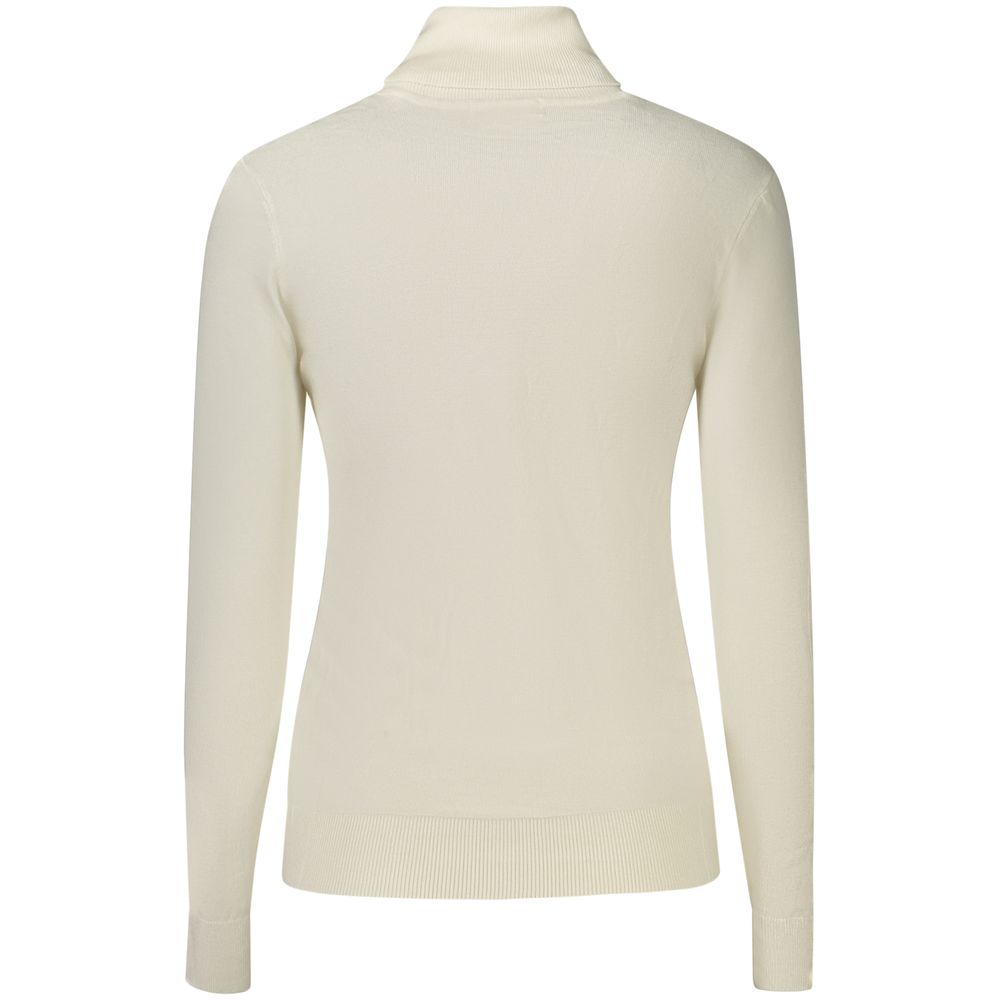 Guess Jeans White Viscose Turtleneck