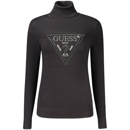 Guess Jeans Black Viscose Turtleneck
