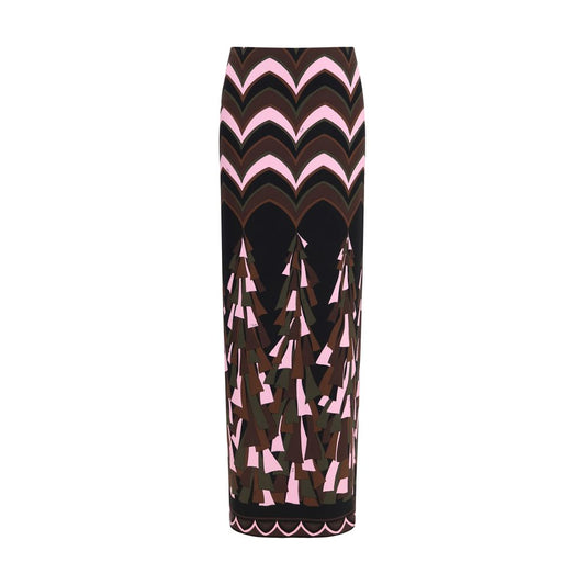 Emilio Pucci Multicolor Polyamide Long Skirt