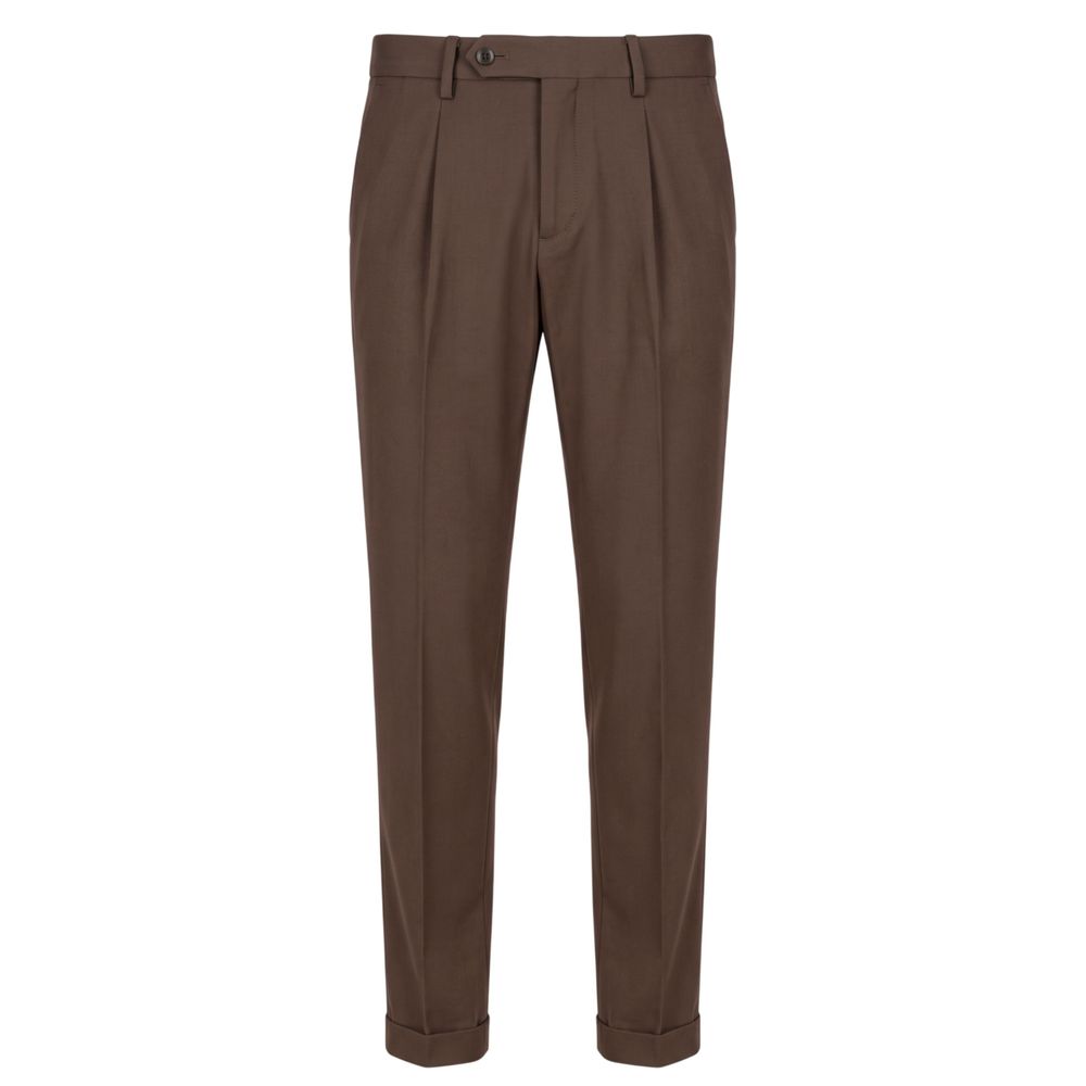 Baldinini Trend Brown Viscose Men Pants
