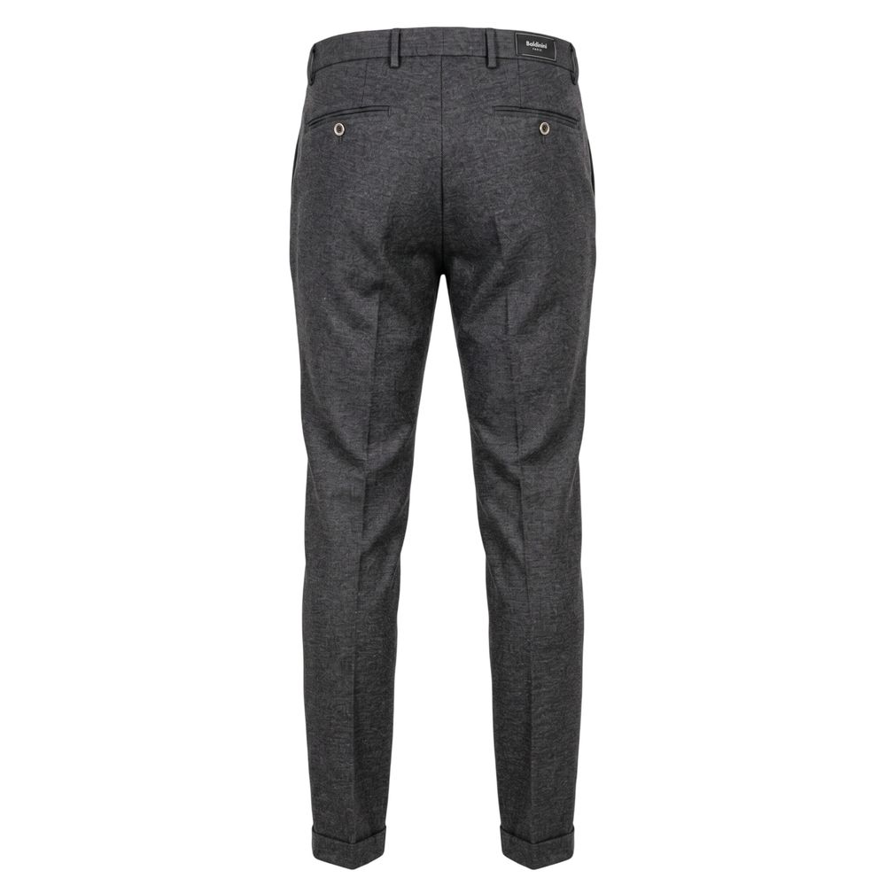 Baldinini Trend Grey Viscose Men Pant