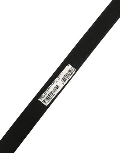 Dolce & Gabbana Black Leather Double Wrap Metal Buckle Belt