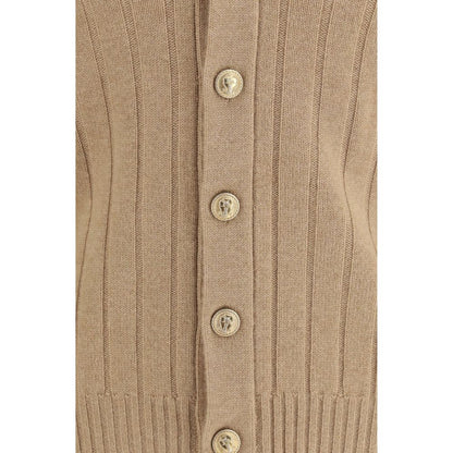 Brunello Cucinelli Beige Cashmere Cardigan