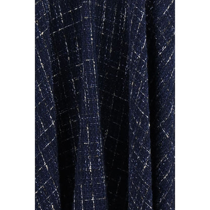 Sara Roka Blue Polyester Long Skirt
