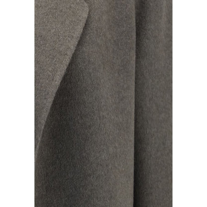 The Row Gray Cashmere Full-Length Jacket