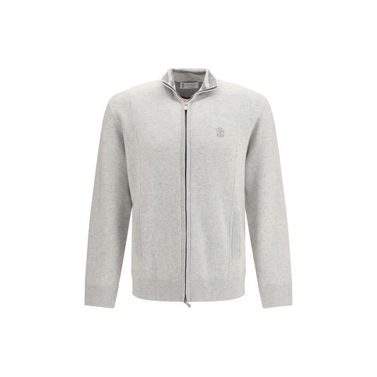 Brunello Cucinelli Gray Cashmere Cardigan
