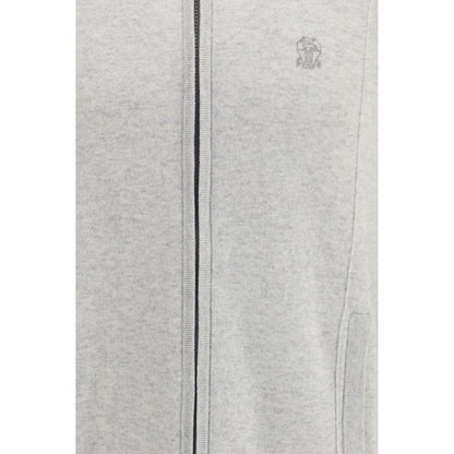 Brunello Cucinelli Gray Cashmere Cardigan