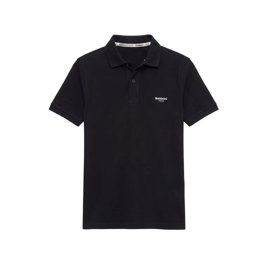 Baldinini Trend Black Cotton Men Polo