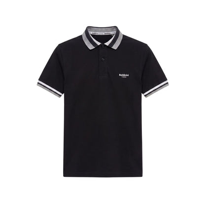 Baldinini Trend Black Cotton Men Polo