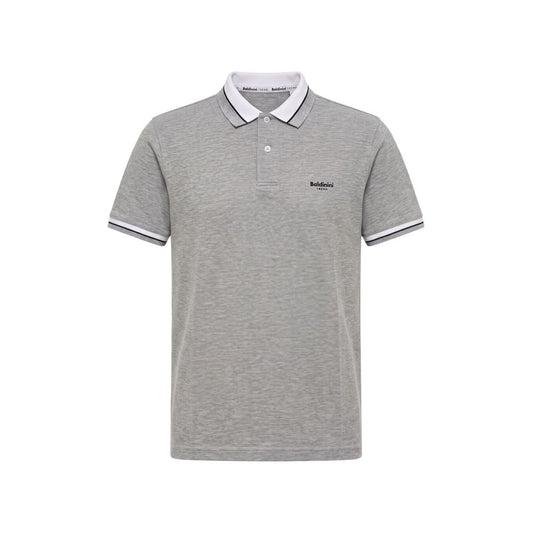 Baldinini Trend Grey Cotton Men Polo