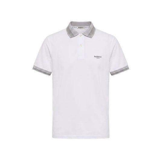 Baldinini Trend White Cotton Men Polo-Shirt