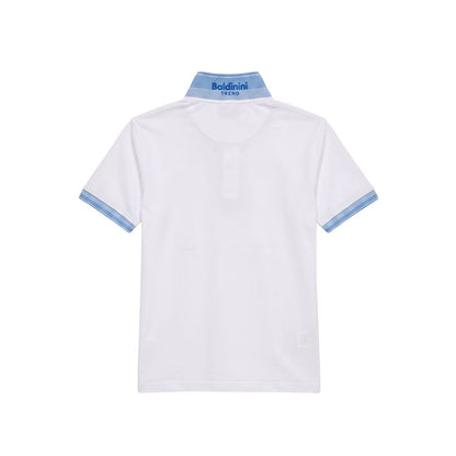Baldinini Trend White Cotton Men Polo