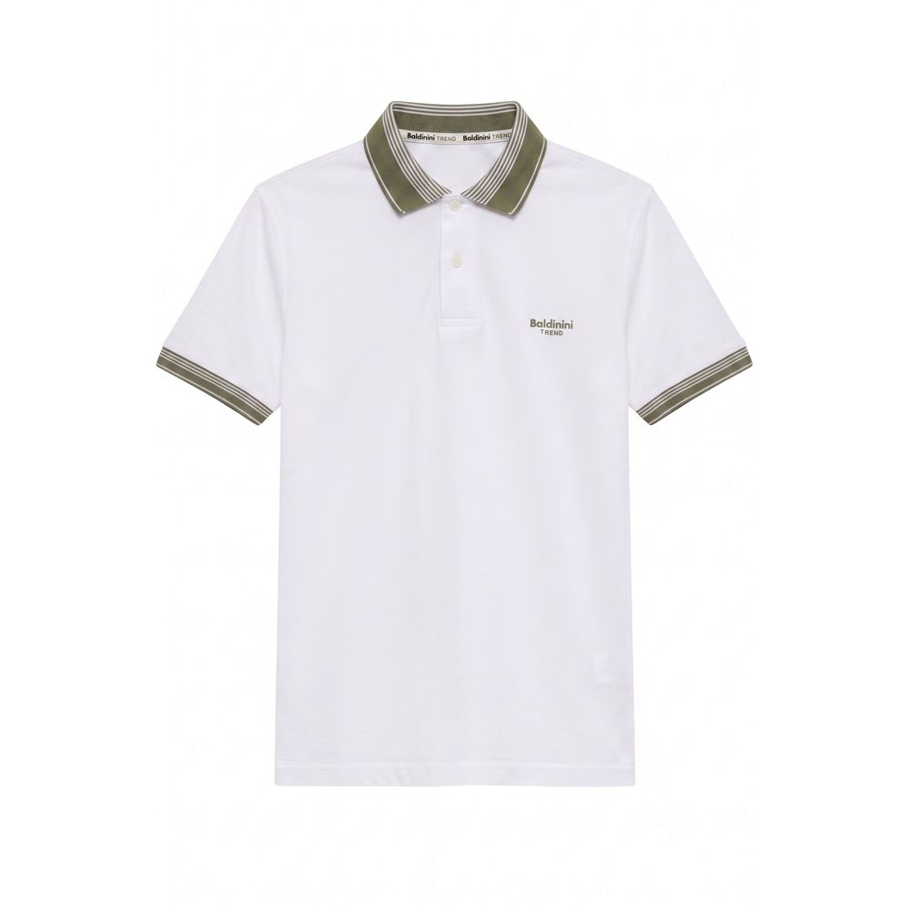 Baldinini Trend White Cotton Men Polo-Shirt