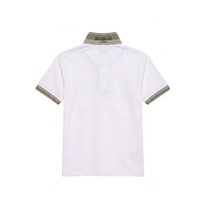 Baldinini Trend White Cotton Men Polo-Shirt