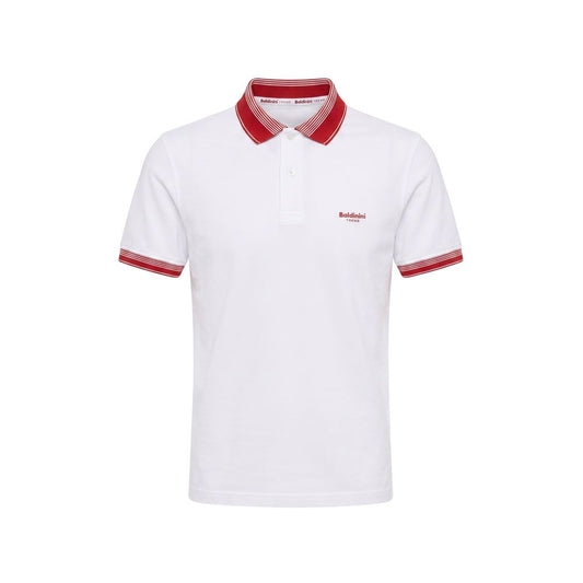 Baldinini Trend White Cotton Men Polo