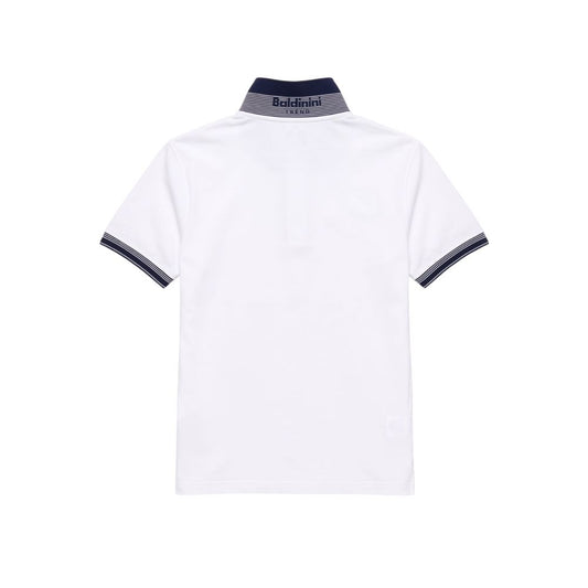 Baldinini Trend White Cotton Men Polo-Shirt