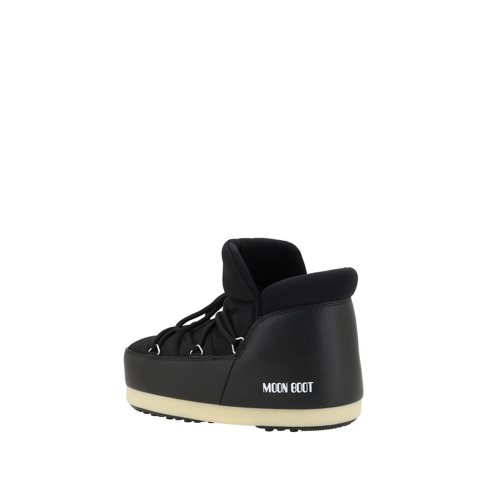 Moon Boot Black Polyester Lace-Up Boots