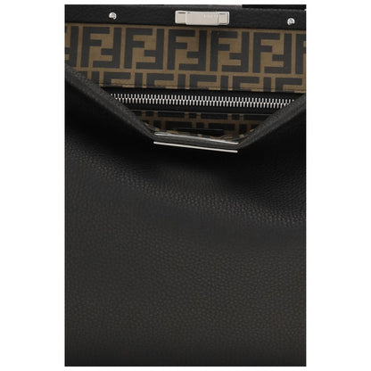 Fendi Black Calf Leather Bos Taurus Shoulder Bag