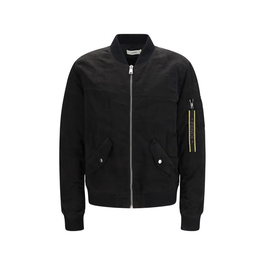Fendi Black Polyamide Bomber