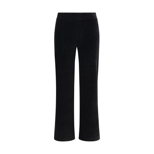 Avenue Montaigne Black Cotton Flared Pants