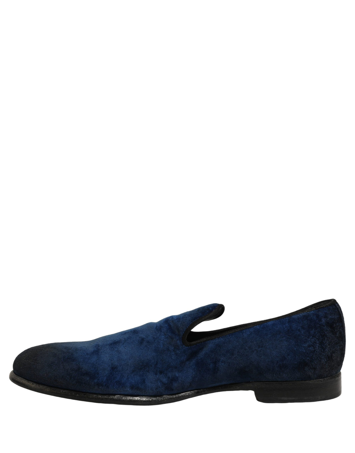 Dolce & Gabbana Blue Suede Slip On Men Slippers Loafers Shoes