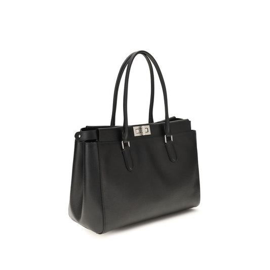 Fendi Black Calf Leather Bos Taurus Shoulder Bag