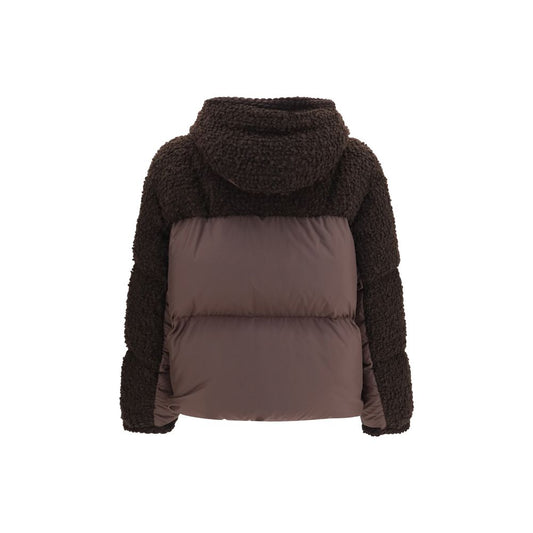 Moncler Brown Wool Oves Aries Full-Length Jacket