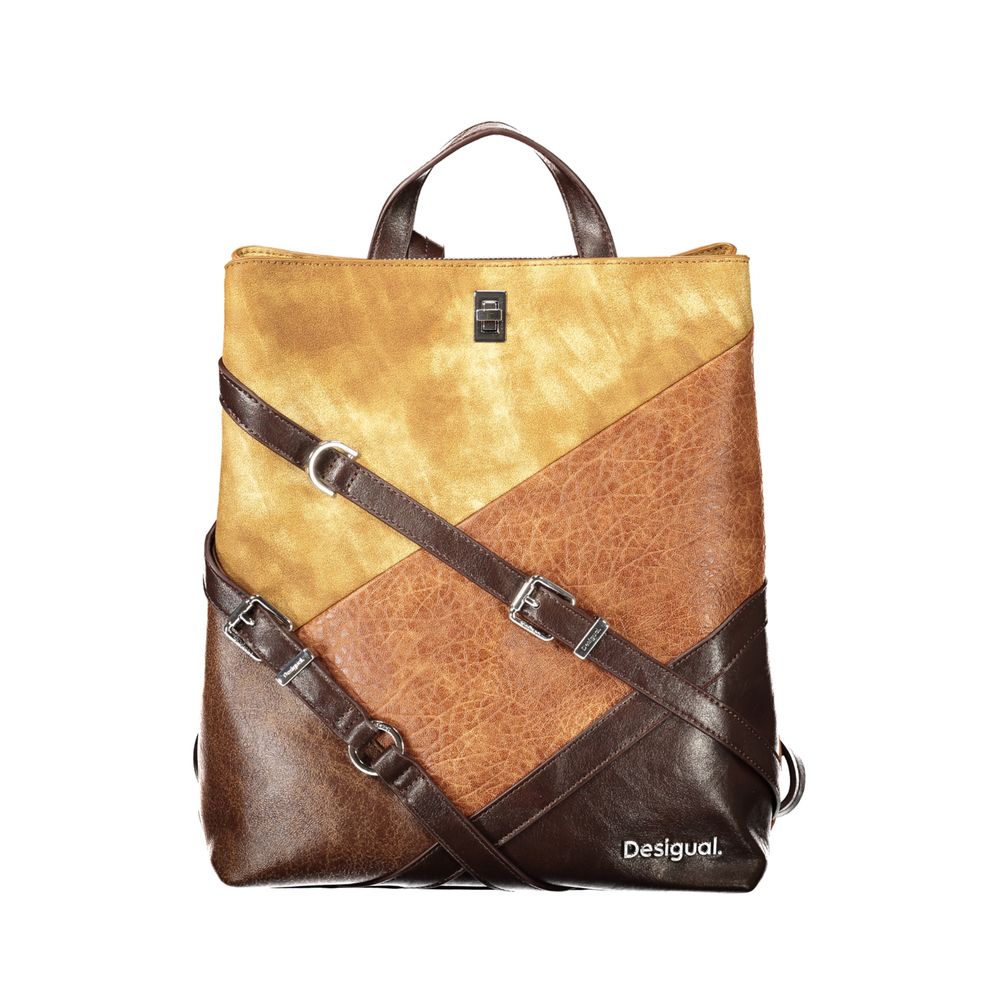 Desigual Brauner Rucksack für Damen aus Polyurethan