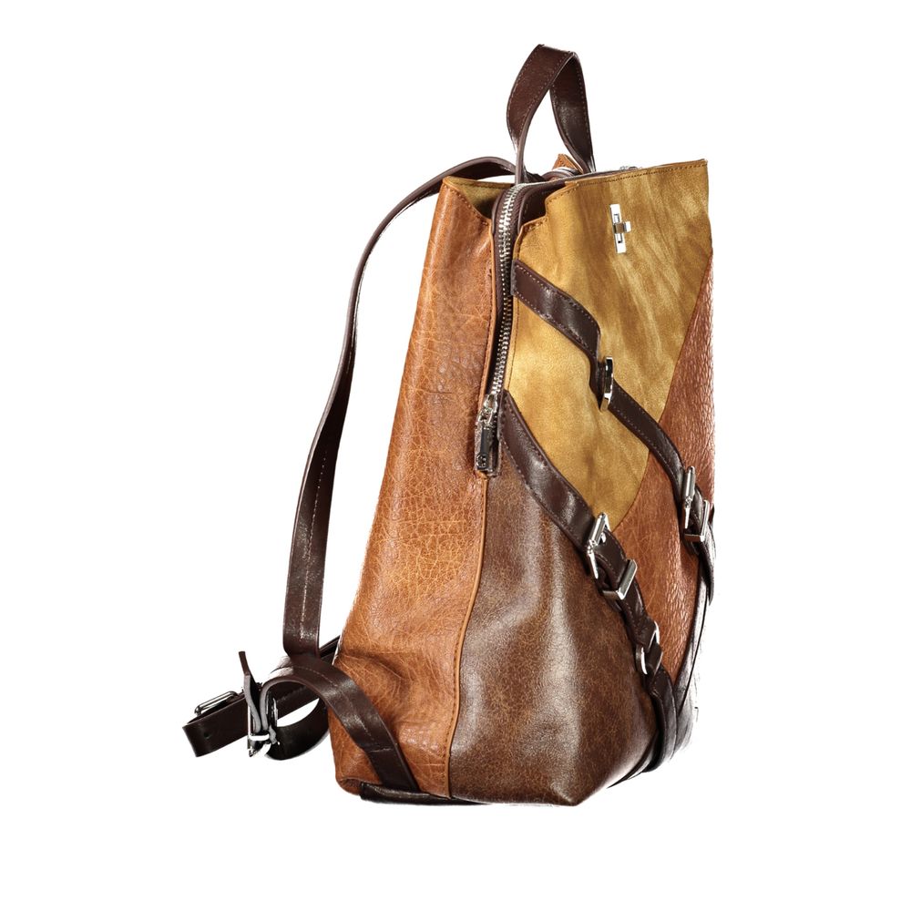 Desigual Brauner Rucksack für Damen aus Polyurethan