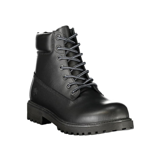 Lumberjack Black Leather Mens Sneaker