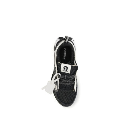 Off-White Black Polyester Athletic Sneakers