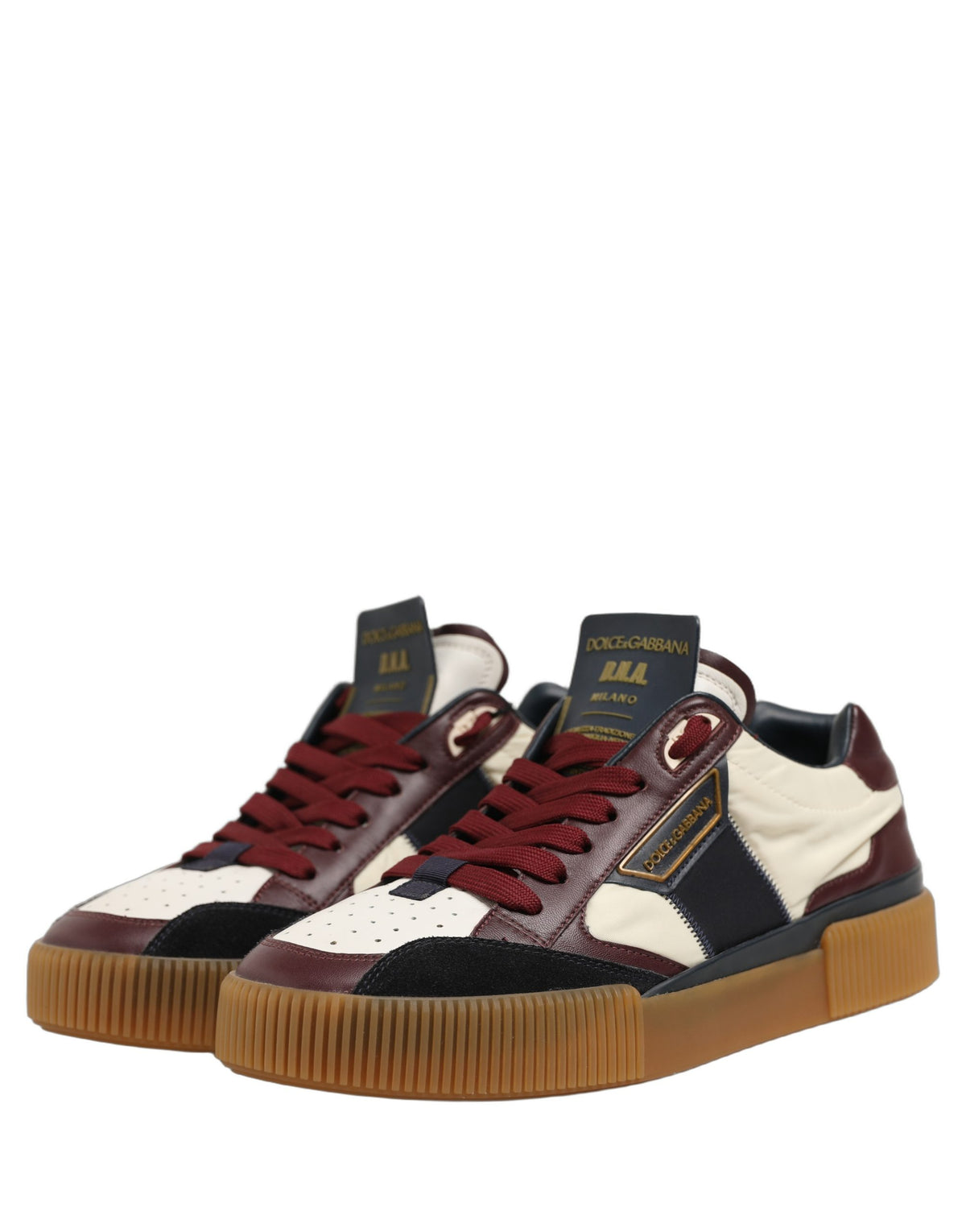Dolce & Gabbana Multicolor Leather MIAMI Sneakers Shoes