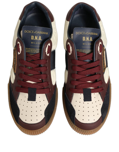 Dolce & Gabbana Multicolor Leather MIAMI Sneakers Men Shoes