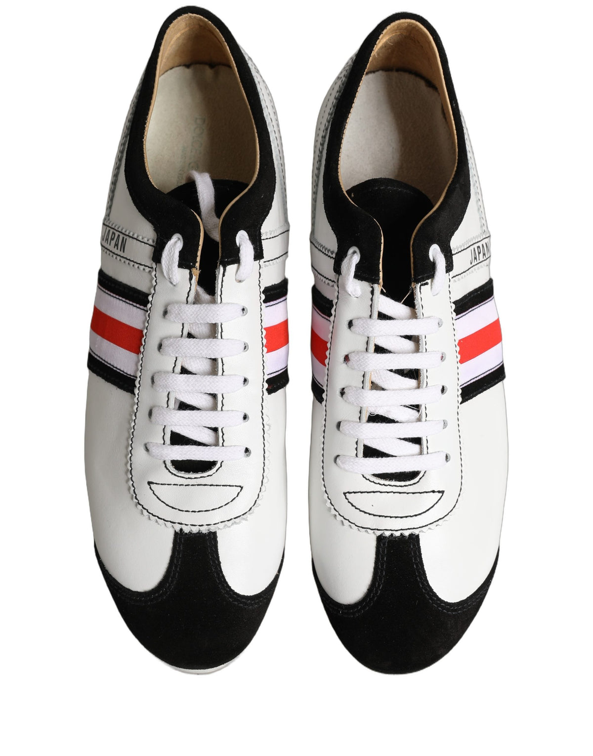 Dolce & Gabbana White Leather Japan Low Top Sneakers Shoes