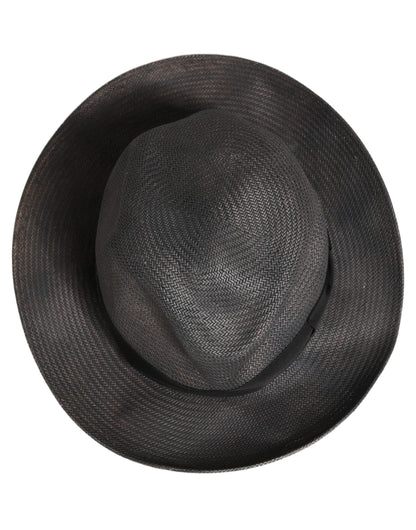 Dolce & Gabbana Men Gray Paper Woven Wide Brim Fedora Hat