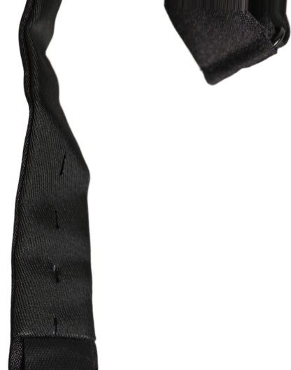 Dolce & Gabbana Men Black 100% Silk Adjustable Neck Papillon Bow Tie