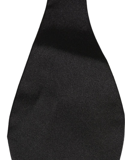 Dolce & Gabbana Men Black 100% Silk Adjustable Neck Papillon Bow Tie