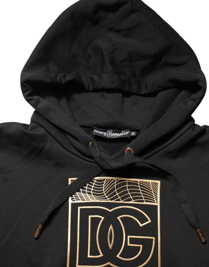 Dolce & Gabbana Black DG Logo Hoodie Men Sweatshirt Sweater