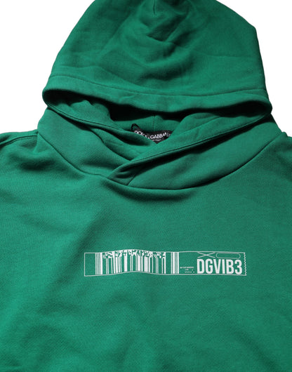 Dolce & Gabbana Green DGVIB3 Cotton Hoodie Sweatshirt Sweater