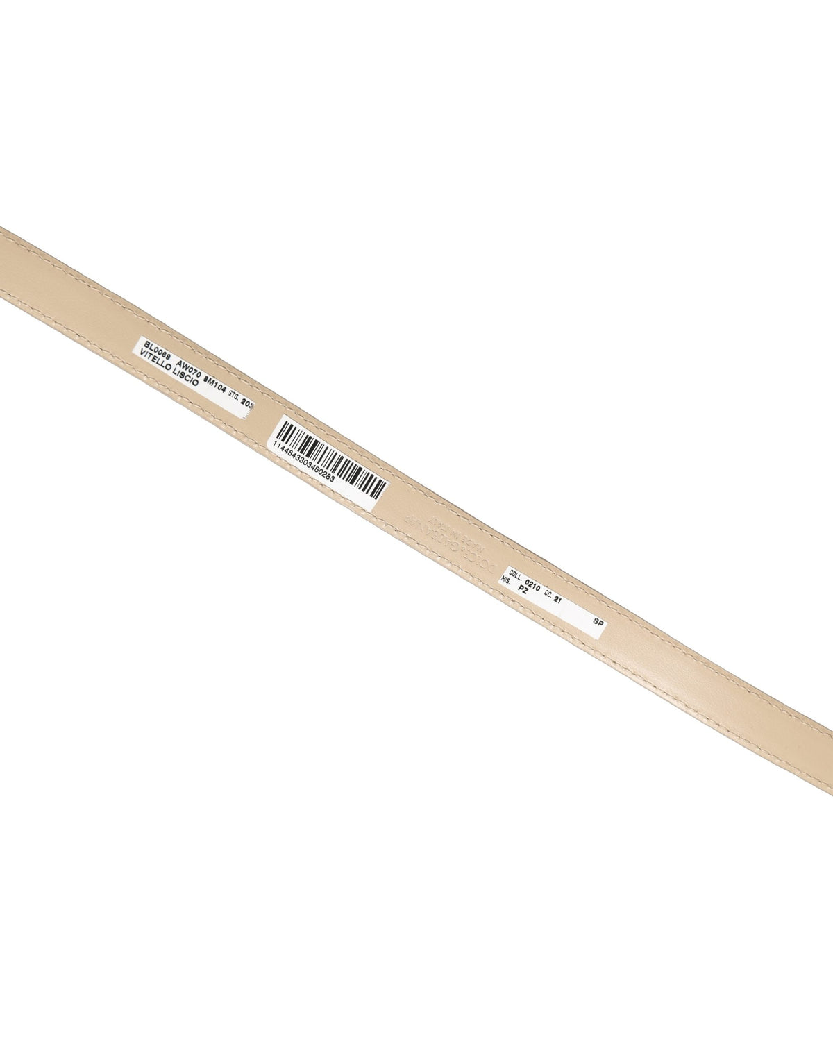 Dolce & Gabbana Beige Embossed Leather Gold Buckle Belt Strap Bracelet