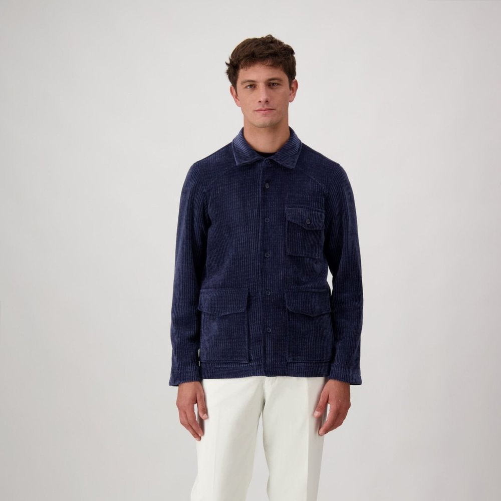 Autore Blue Polyester Full-Length Jacket