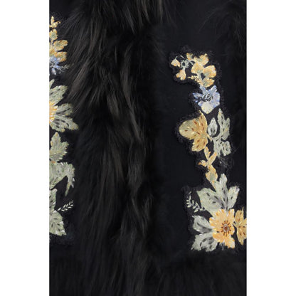 Fendi Black Wool Oves Aries Sleeveless Jacket