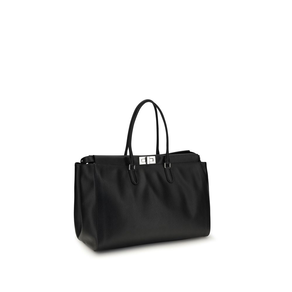 Fendi Black Calf Leather Bos Taurus Shoulder Bag