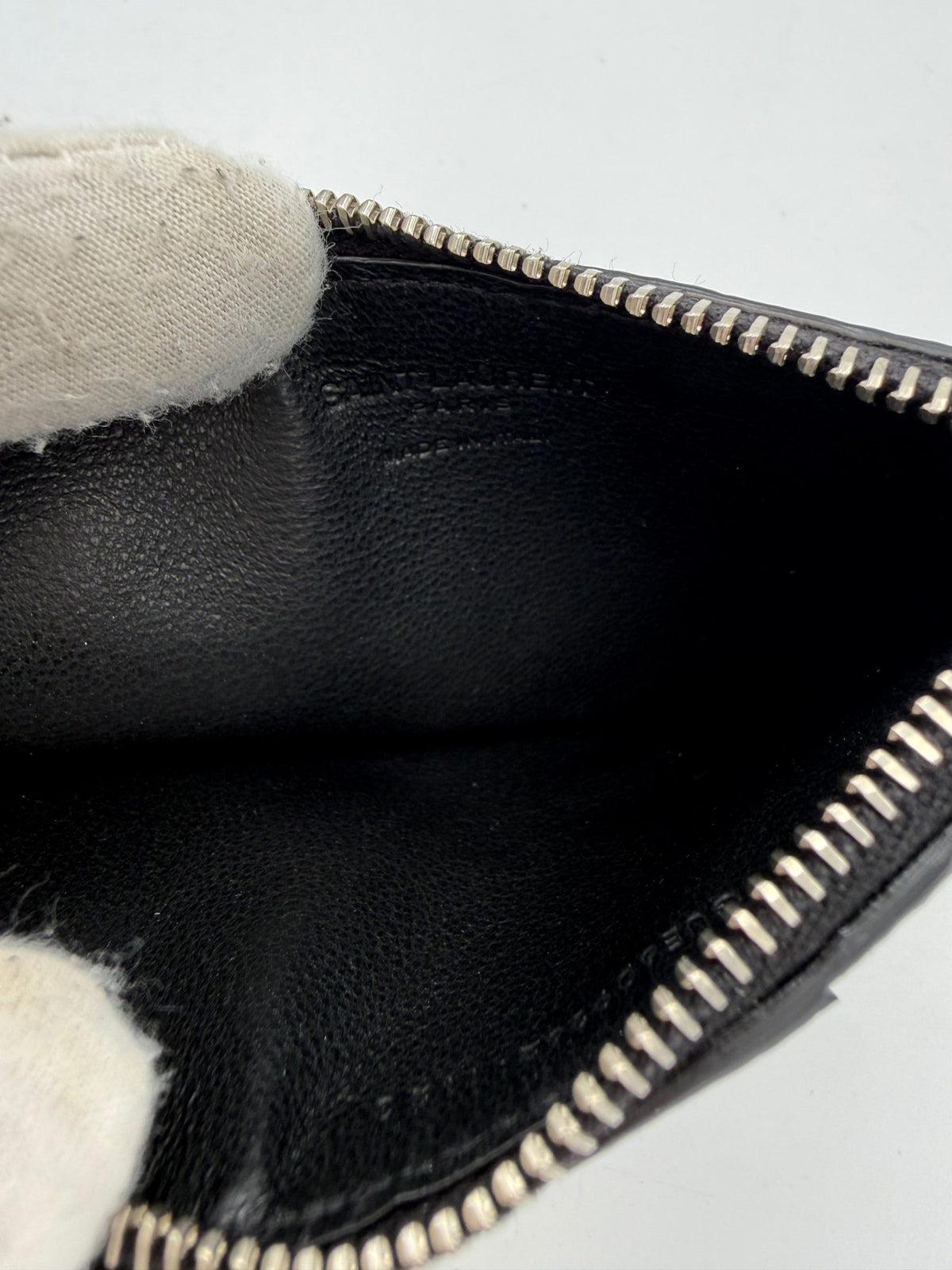 Saint Laurent SAINT LAURENT Zip in Deerskin Cardholder
