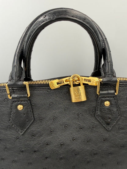 Louis Vuitton LOUIS VUITTON Alma GM in Ostrich Leather Handbag