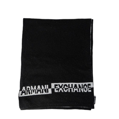 Armani Exchange Black Marabou Scarf