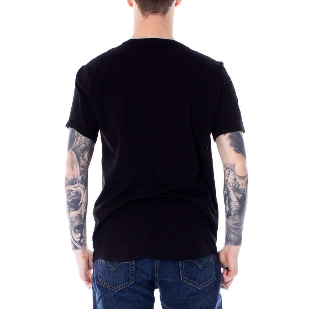 Only & Sons Schwarzes Baumwoll-T-Shirt
